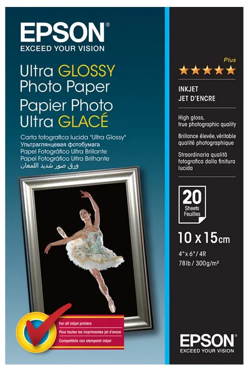 Epson Ultra Glossy Photo Paper 10x15cm, 20 sheet, 300g S 041926
