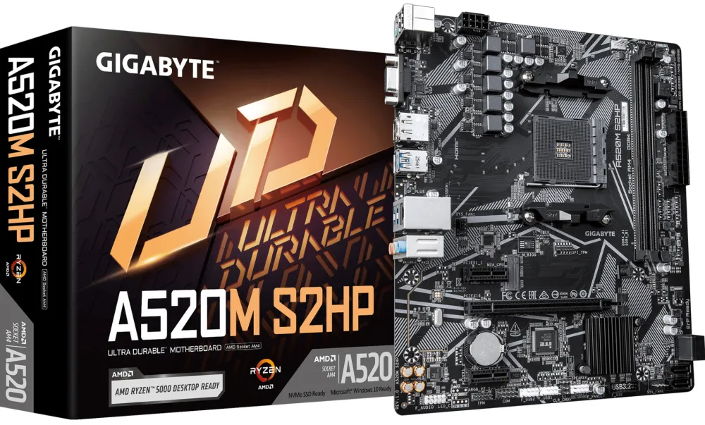 Placa de baza A520M S2HP, Socket AM4, DDR4, mATX, Negru