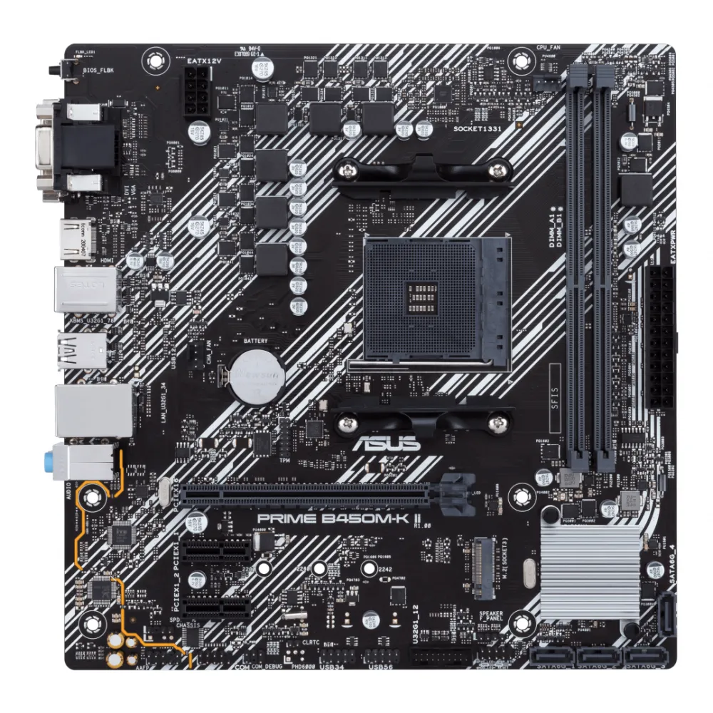 Placa de baza PRIME B450M-K II, AM4, DDR4, mATX, Negru 90MB1600-M0EAY0