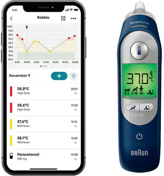 Termometru Braun 2-065759 / ThermoScan 7+ Connect IRT6575 Albastru