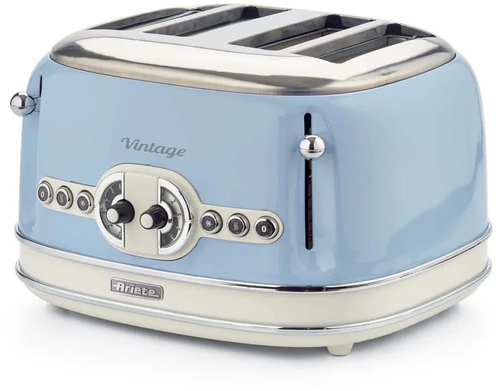 Ariete Vintage 4-Schlitz-Toaster blau