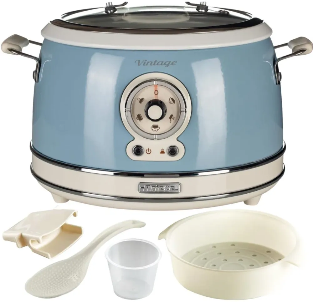 Ariete Vintage Food Steamer, blue