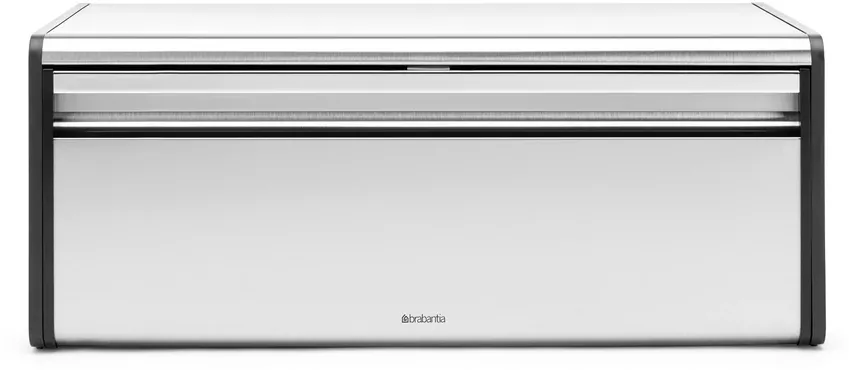 Brabantia Fall Front Bread Bin Square Front, Matt Steel