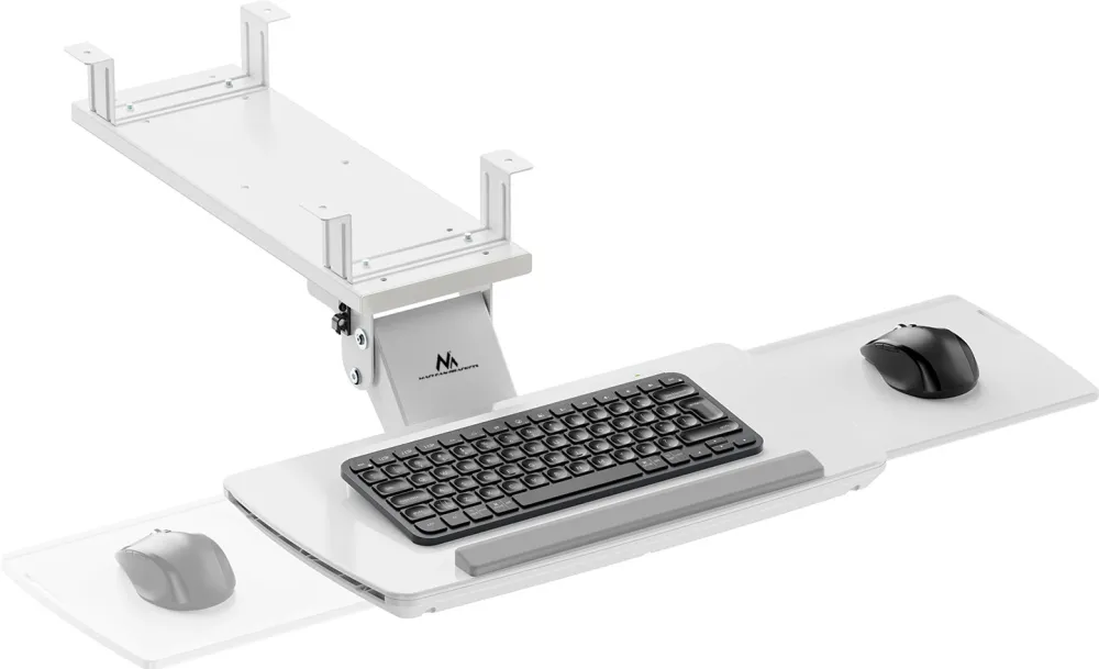 Suport tastatura MACLEAN MC-156 W alb, max 5 kg