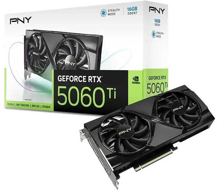PNY RTX5060 TI Dual Fan 16GB GDDR7 3xDP,1xHDMI