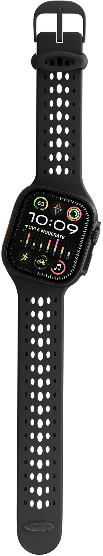 Curea silicon Decoded Ares O pentru Apple Watch 44/46/49 mm negru