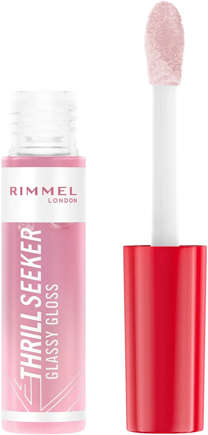 Luciu buze Rimmel London Thrill Seeker Glassy Lip Gloss, 100 Coco Suga, 10ml