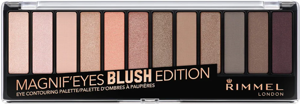 Paleta de farduri Rimmel London Magnif'eyes 002 Blush Edition, 14.2 g