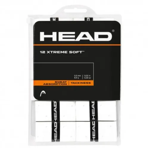Banda Protectie Maner Overgrip Xtreme Soft, Head, Set 12 buc, Alb