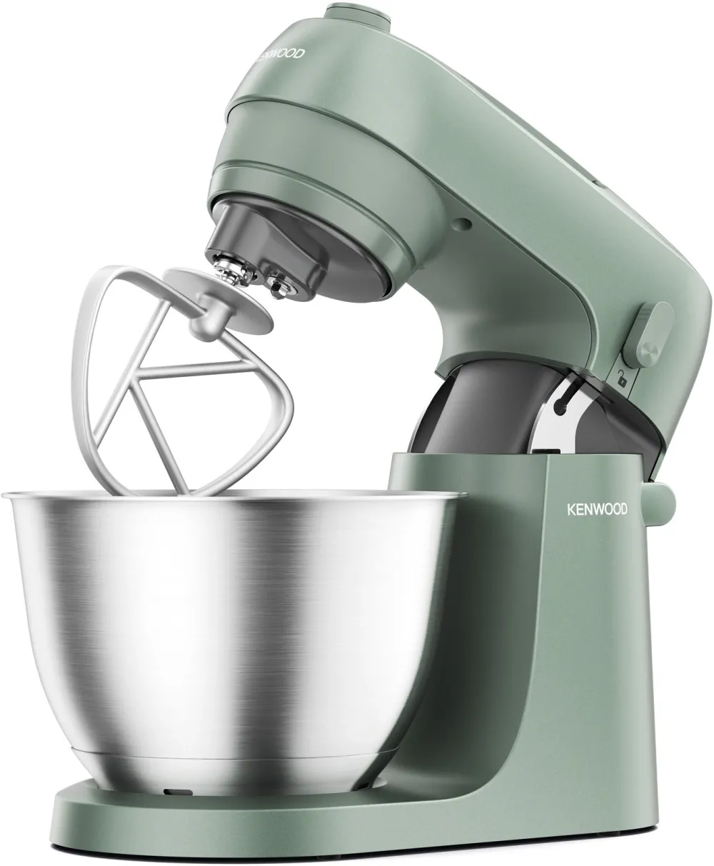 Robot de bucatarie Kenwood Go KZM35.000GR, 800W, vas inox 4L, 6 trepte viteza + Turbo, 3 accesorii patiserie, lingura masurare, verde