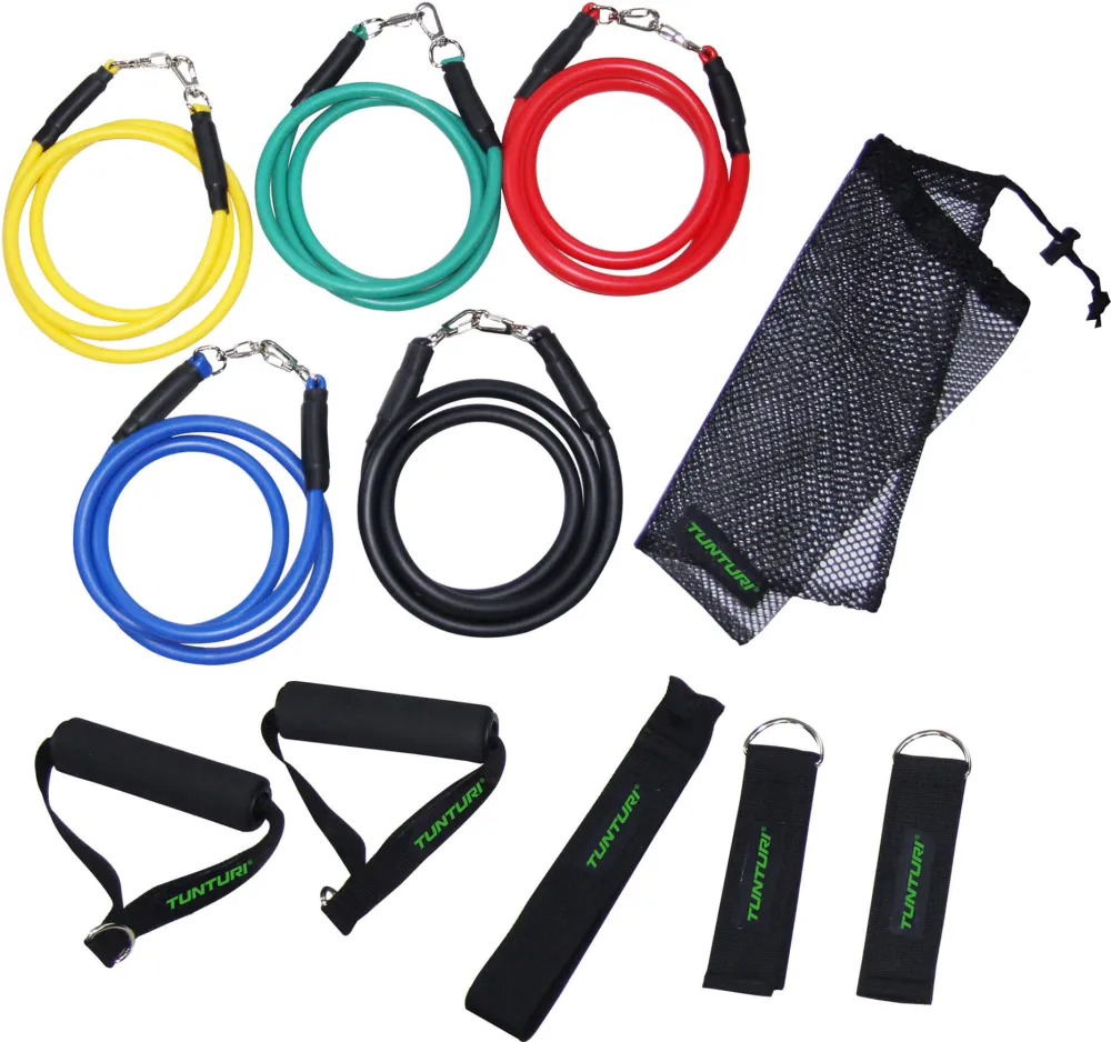 Set de Exercitii, tuburi de rezistenta multifunctionale Tunturi
