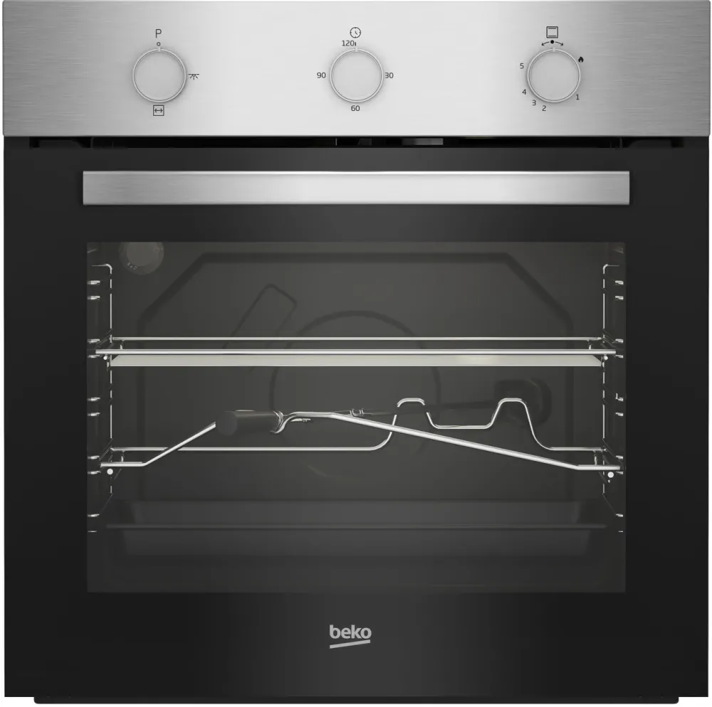 Cuptor incorporabil Beko BBIGT12100X gaz, 60L+electric grill ,5 niveluri de gatire, rotisor, mechanical control,Inox