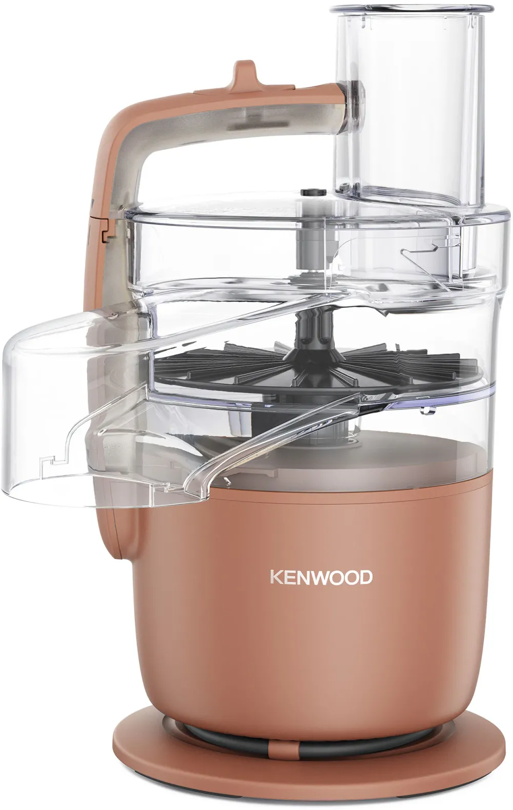 KENWOOD Robot de bucatarie compact Kenwood MultiPro Go FDP22.130RD, 650W, vas 1.3L, 2 trepte viteza, functie 360 Express ServeTM pentru feliere/razuire nelimitata, portocaliu