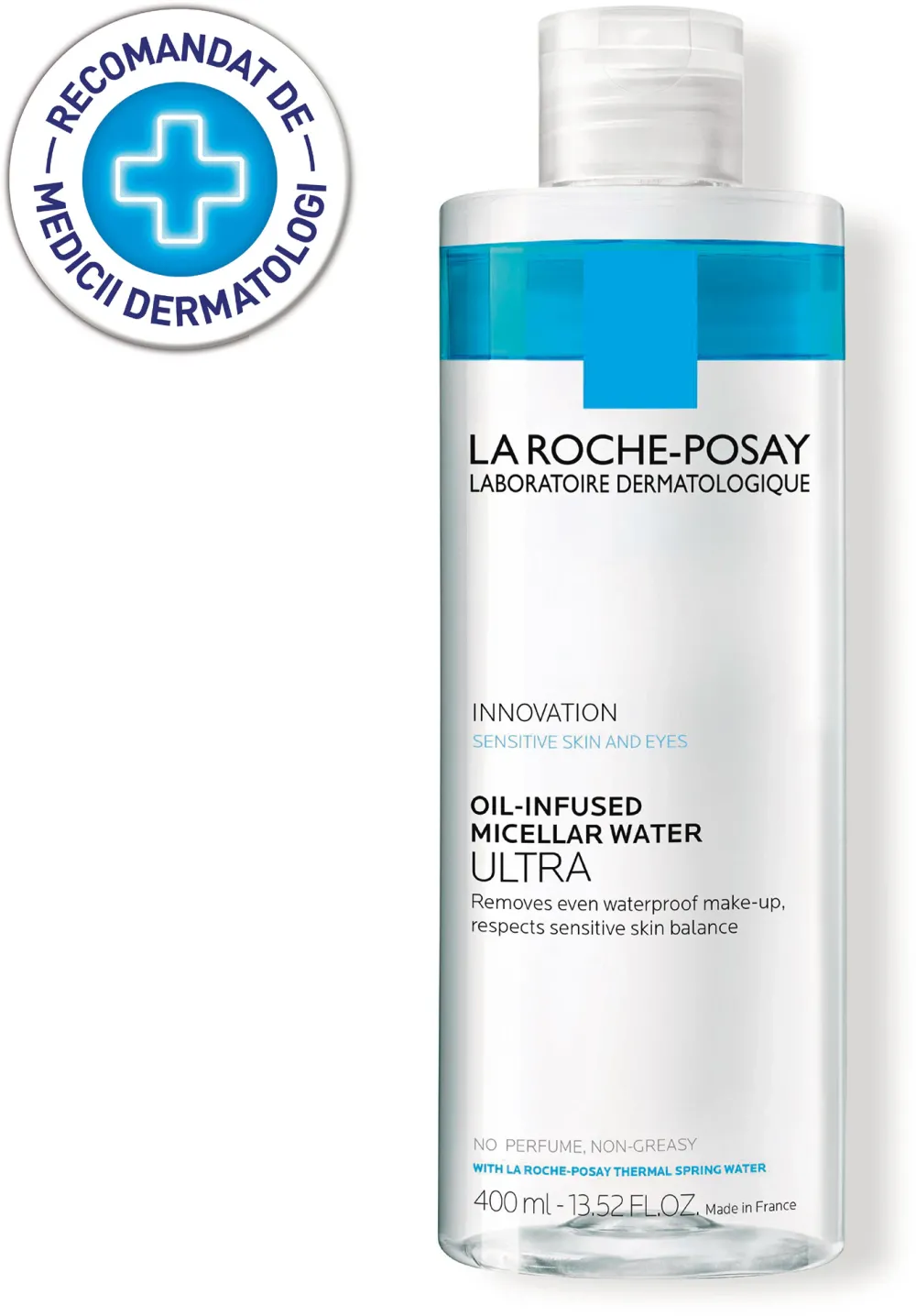 Apa micelara bifazica ultra La Roche-Posay pentru piele sensibila, 400 ml