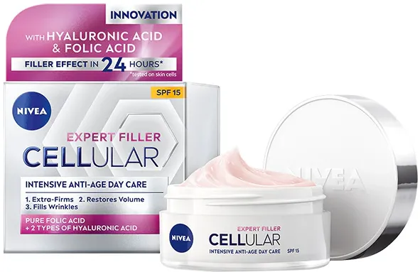 Crema de zi anti-rid NIVEA Cellular Expert Filler SPF15, 50ml