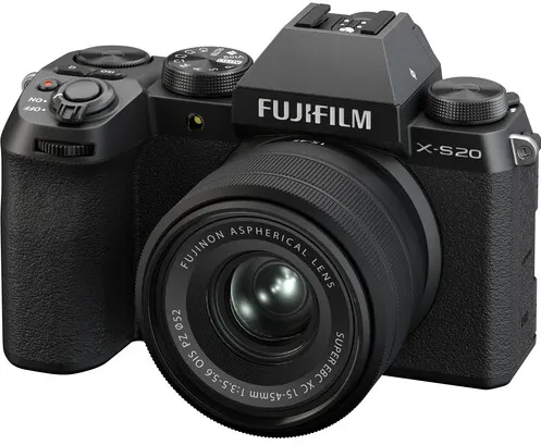 Aparat foto mirrorless Fujifilm X-S20, 26.1MP + Obiectiv XC 15-45mm, Negru