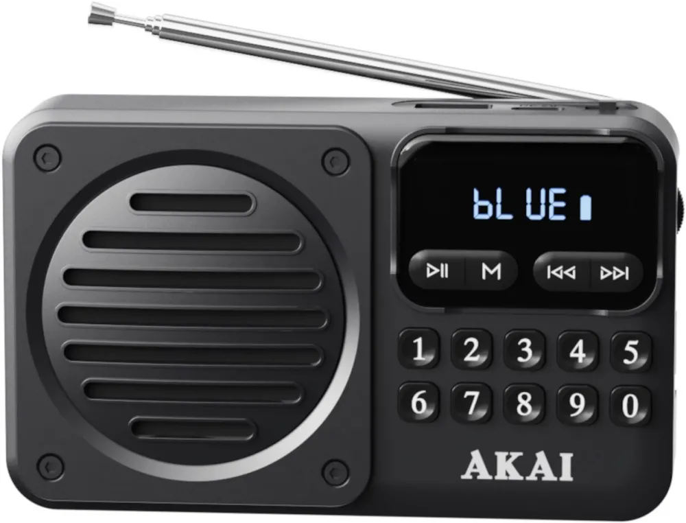 Radio portabil AKAI APR-300BK,FM, Bluetooth,USB, Negru