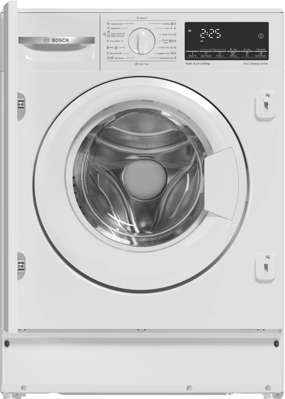 Masina de spalat rufe cu uscator incorporabila Bosch WKD28490EU, 8 Kg spalare, 5 Kg uscare, 1400 RPM, SilencePowerDrive, Iluminare interioara, Iron Assist, Auto Dry, 60 cm, Clasa E