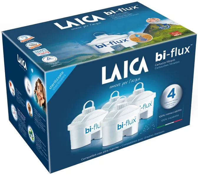 Filtre Laica Biflux pentru cana de filtrare apa, 4 buc