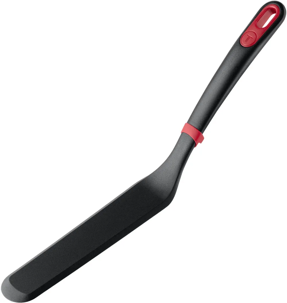 Spatula pentru clatite Tefal Ingenio+, rezistenta la temperaturi inalte, compatibilitate cu masina de spalat vase, plastic, negru & rosu
