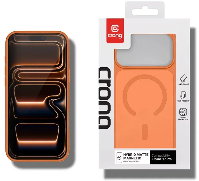 Case MagSafe iPhone 17 Pro Orange Hybrid Matte