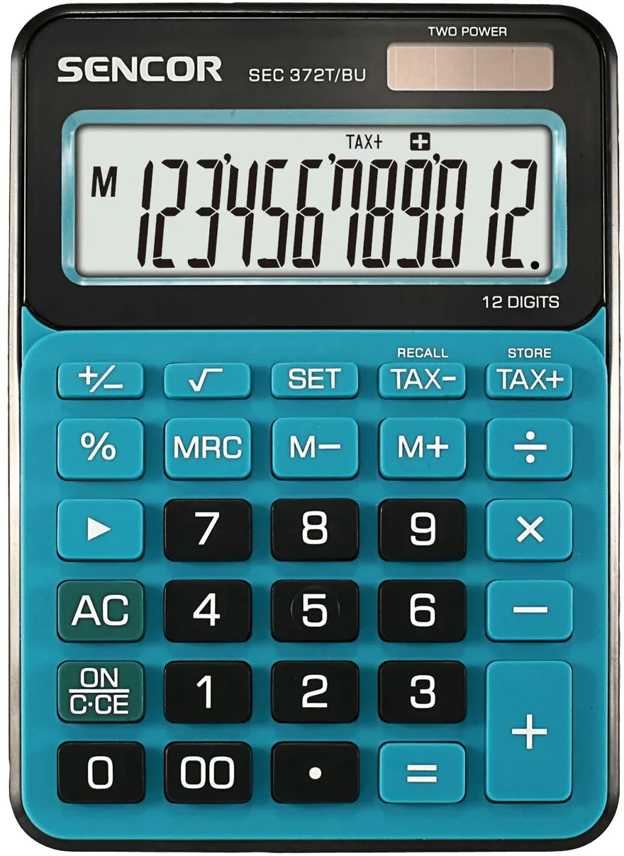 Calculator SEC 372BU Table, 12 Digit LCD