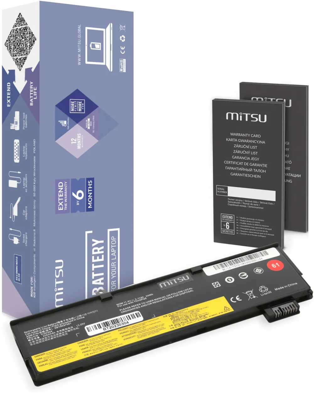 Battery Lenovo Thinkpad T470 T570 SB10K97582