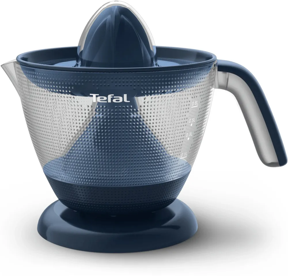 Storcator de citrice Tefal Morning ZP2M04E0, 800 ml, 1 viteza, 2 filtre, capac de protectie, plastic, albastru