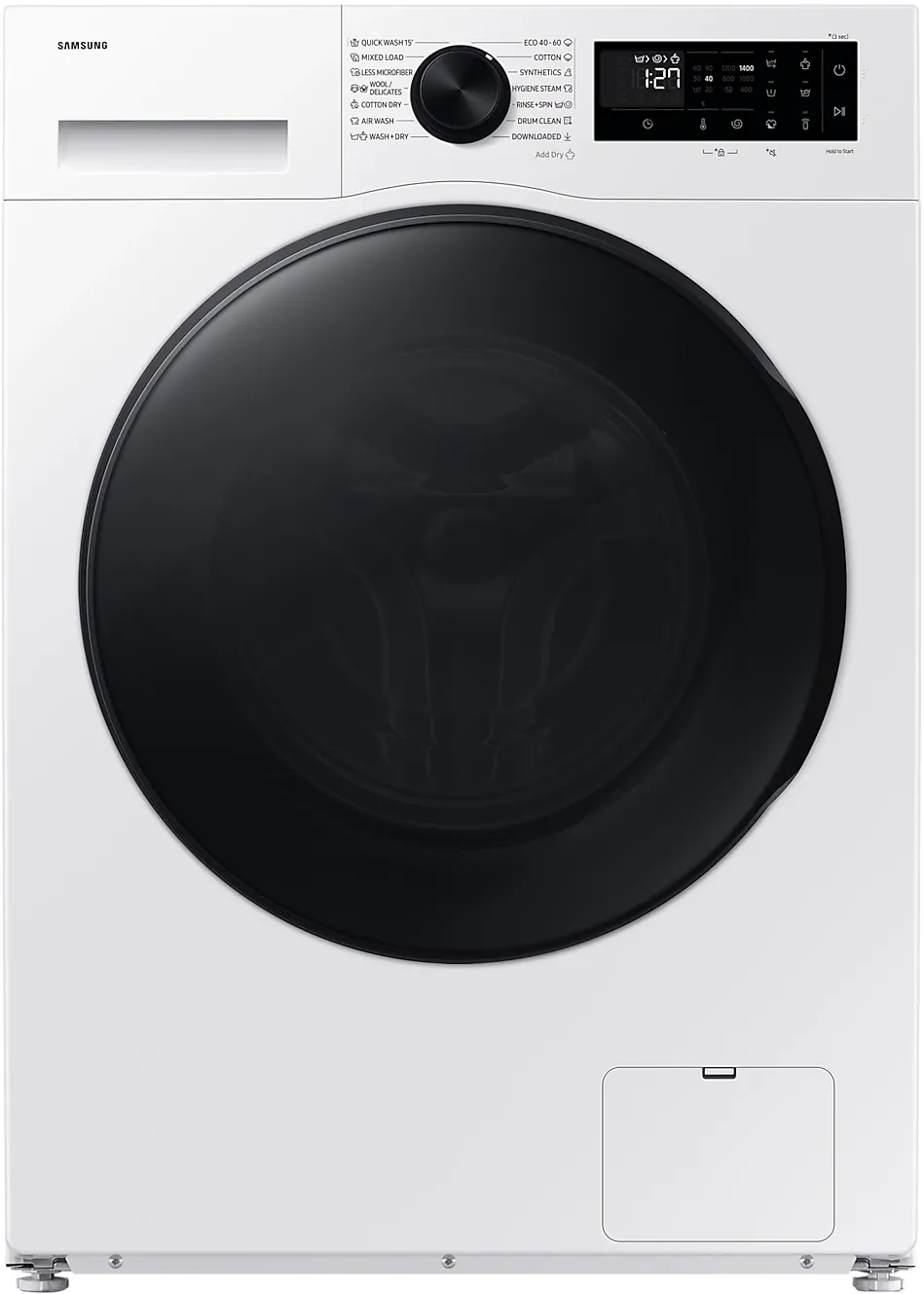 Samsung Masina de spalat rufe cu uscator Samsung WD90DG5B15BELE, Spalare 9 kg, Uscare 6 kg, 1400 RPM, Clasa D, AI Ecobubble, WiFi, Alb