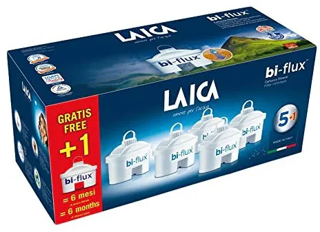 Filtre Laica Biflux pentru cana de filtrare apa, 5 bucati + 1 gratis