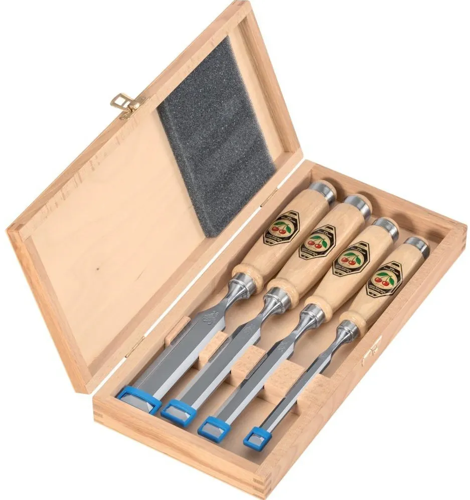 Kirschen Firmer Chisel Set 4pcs 1141 HK in wooden Box  1141000