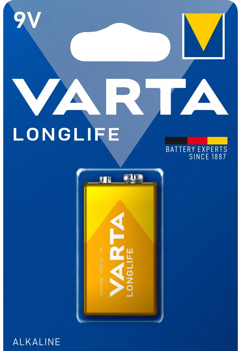 BATERIE ALCALINA LONGLIFE 9V BL 1 BUC VARTA