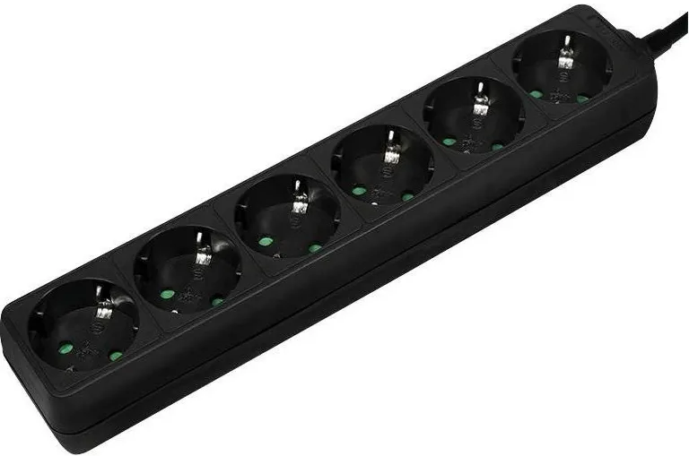 Prelungitor electric LogiLink LPS238B 6 prize 1.5 m negru