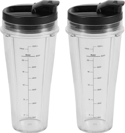 Set 2 x recipiente de plastic NinjaCompatibil cu CB100, CB350, BN495, BN750, BN800