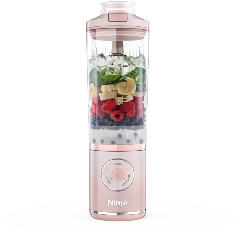 Blender portabil Ninja Blast Max, 530ml, roz
