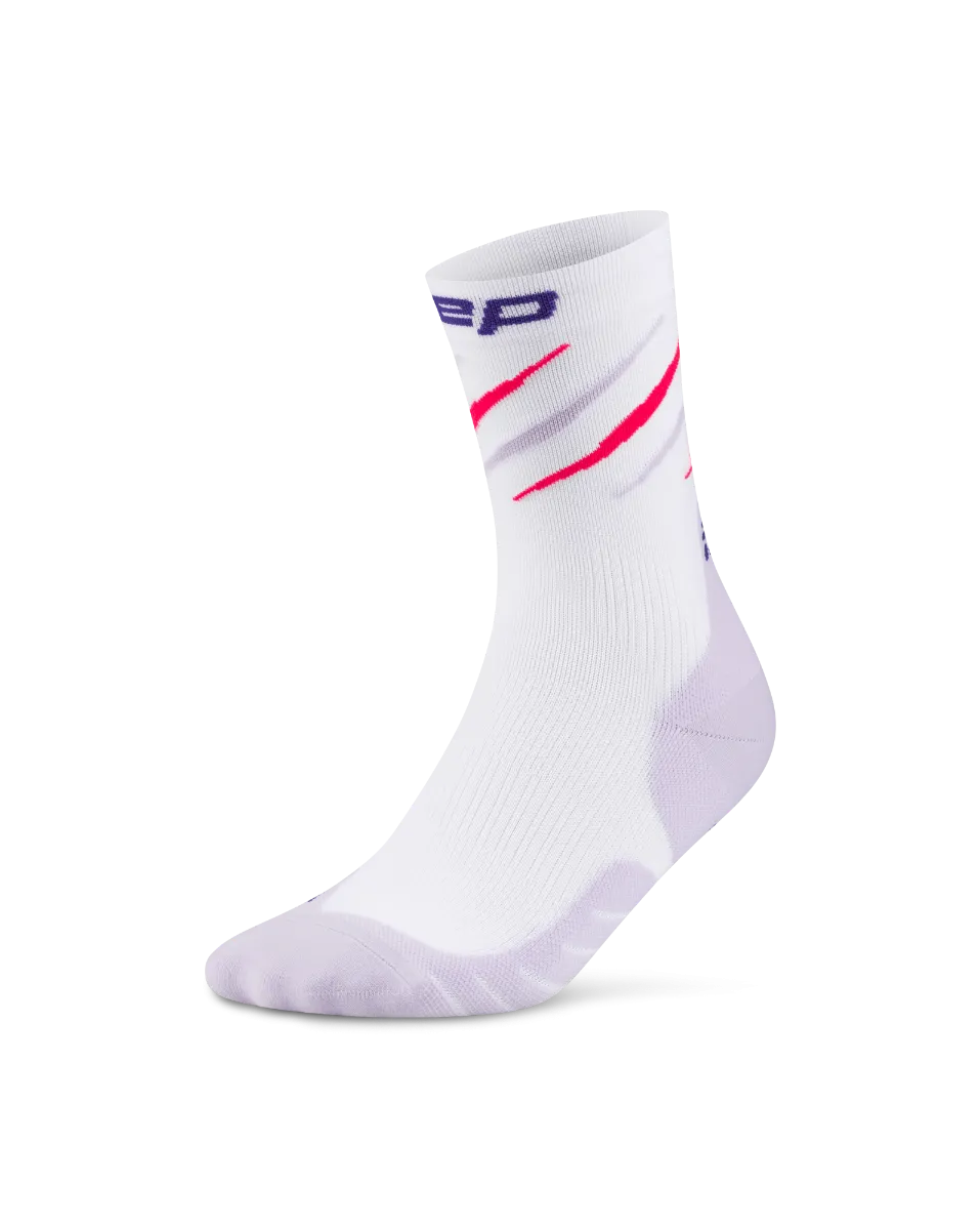 CEP - sosete compresie medii - CORE RUN EDITION CLAWS W - white | liliac - II - 34-37