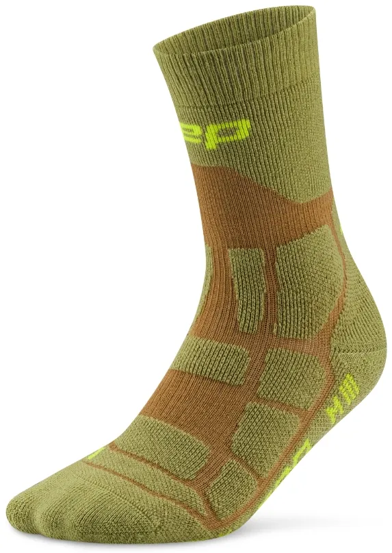 CEP - sosete compresie mid cut - Hiking Max Cushion 2.0_fb - olive | brown - V (45-48+)