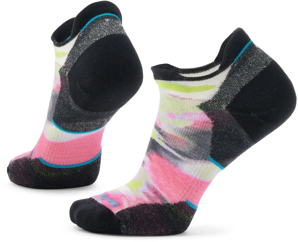 Smartwool - sosete merino - Run Targeted Cushion Brushed Print Low Ankle Socks W - Roz - S - 34 - 37