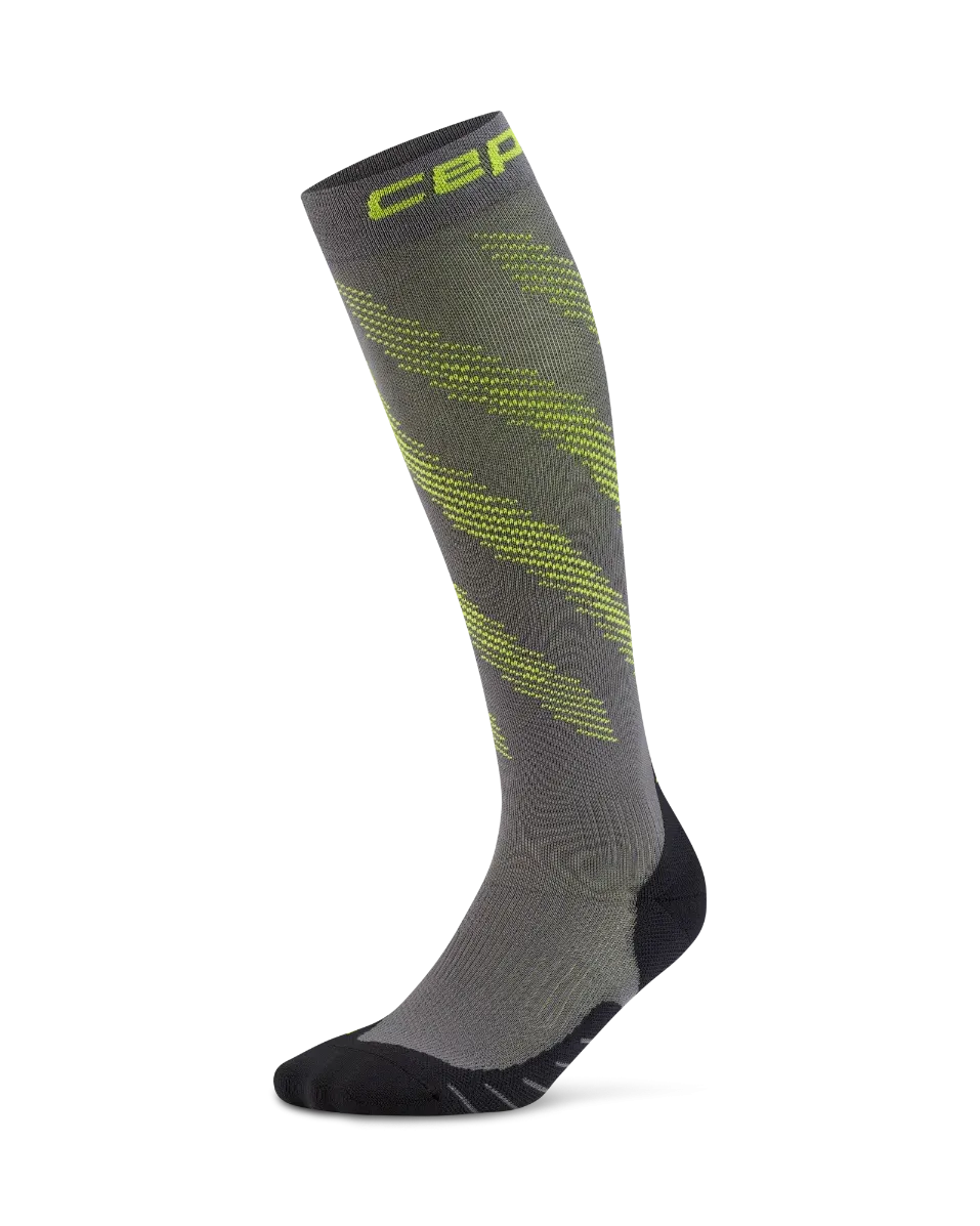 CEP - sosete compresie tall - Run Edt. Elliptic - dark grey | lime - V