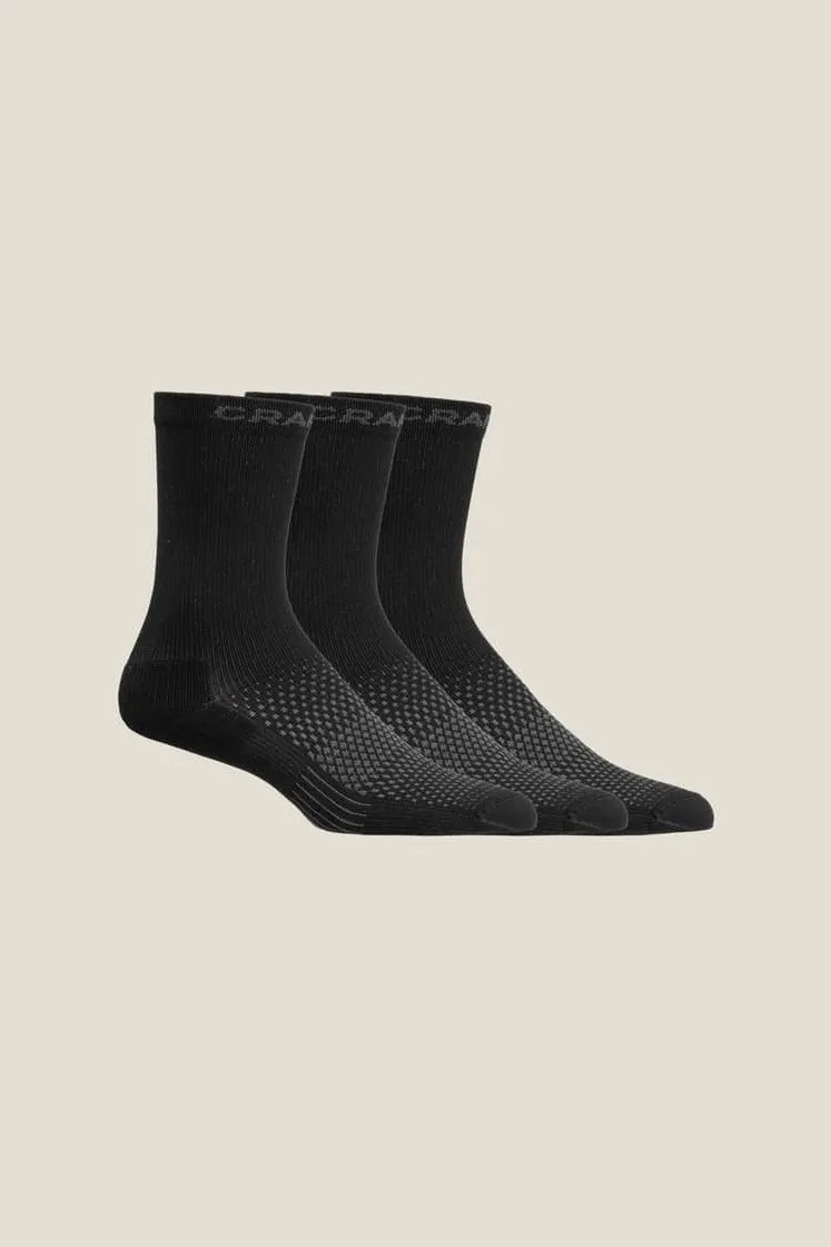 Set 3 perechi sosete Craft Core Dry High Sock negru 37-39