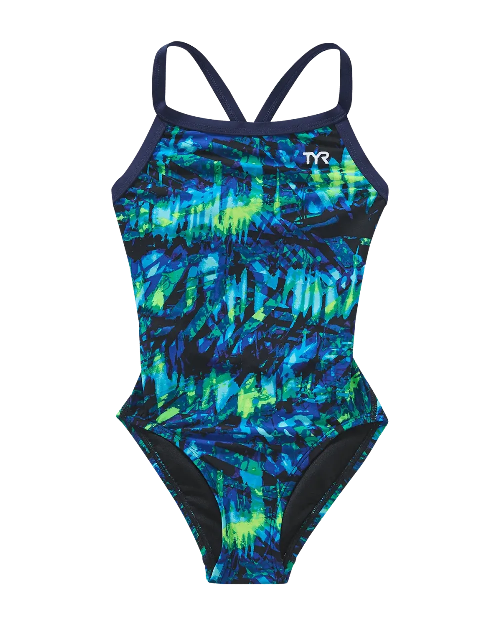 Costum inot intreg fete TYR Durafast Lite Diamondfit Seismo albastru/verde 24