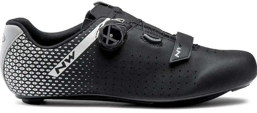 Northwave - pantofi ciclism road - Core Plus 2 Wide - negru-argintiu - 43
