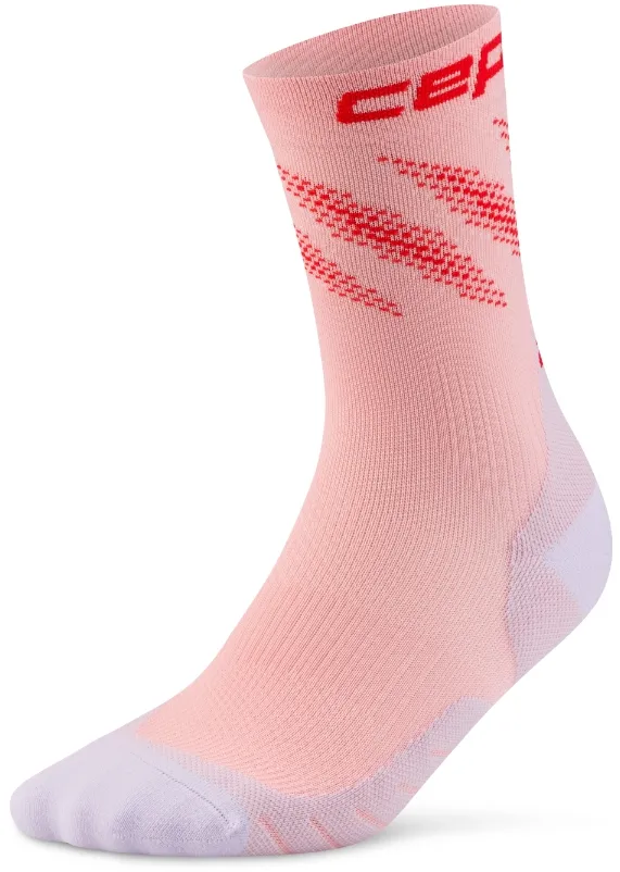 CEP - sosete compresie mid cut - Run Edt. Elliptic - pink | red - IV (42-45)