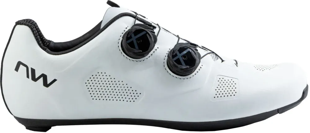 Pantofi ciclism sosea Northwave Revolution Wide alb/negru 42.5