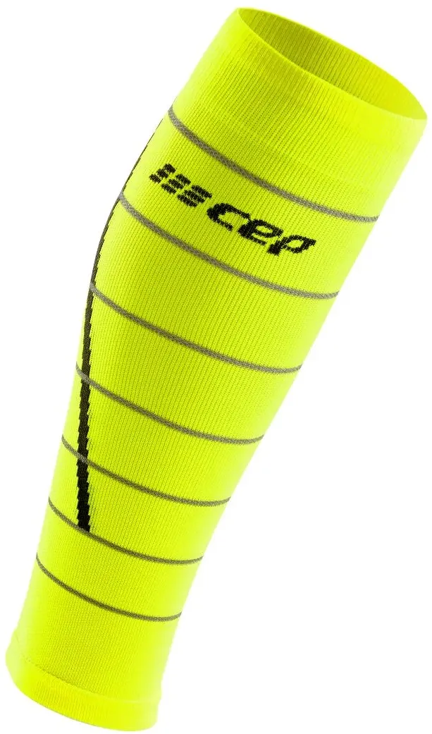 CEP - jambiere compresie - reflective calf sleeves - neon yellow - IV