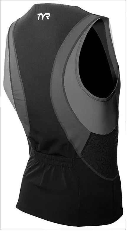 TYR - bluza fara maneci triatlon - Competitor Singlet - negru I gri I albastru - M