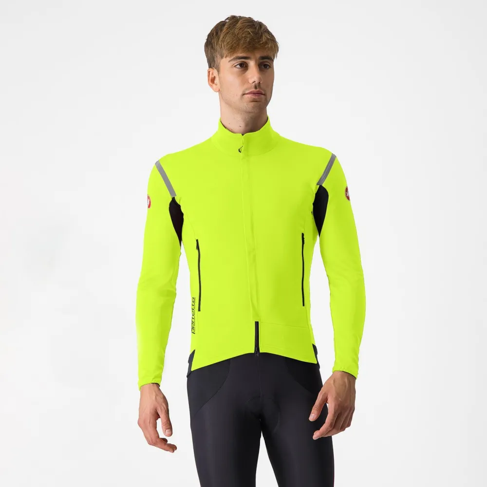 Castelli - jacheta ciclism - Perfetto RoS 2 - galben fluo | argintiu reflex - S