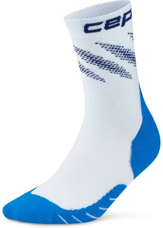 Sosete compresie CEP Run Edt. Elliptic mid cut albastru deschis/albastru IV (42-45)