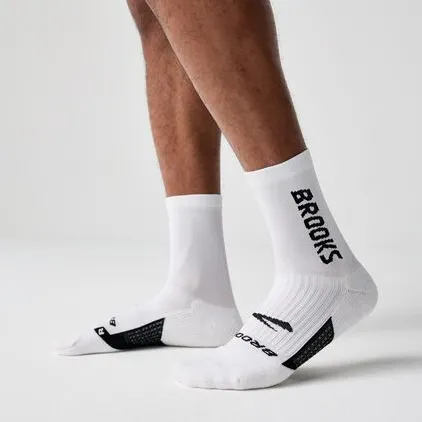 Brooks - sosete - Ghost - High Cushion - alb - L - 42-45