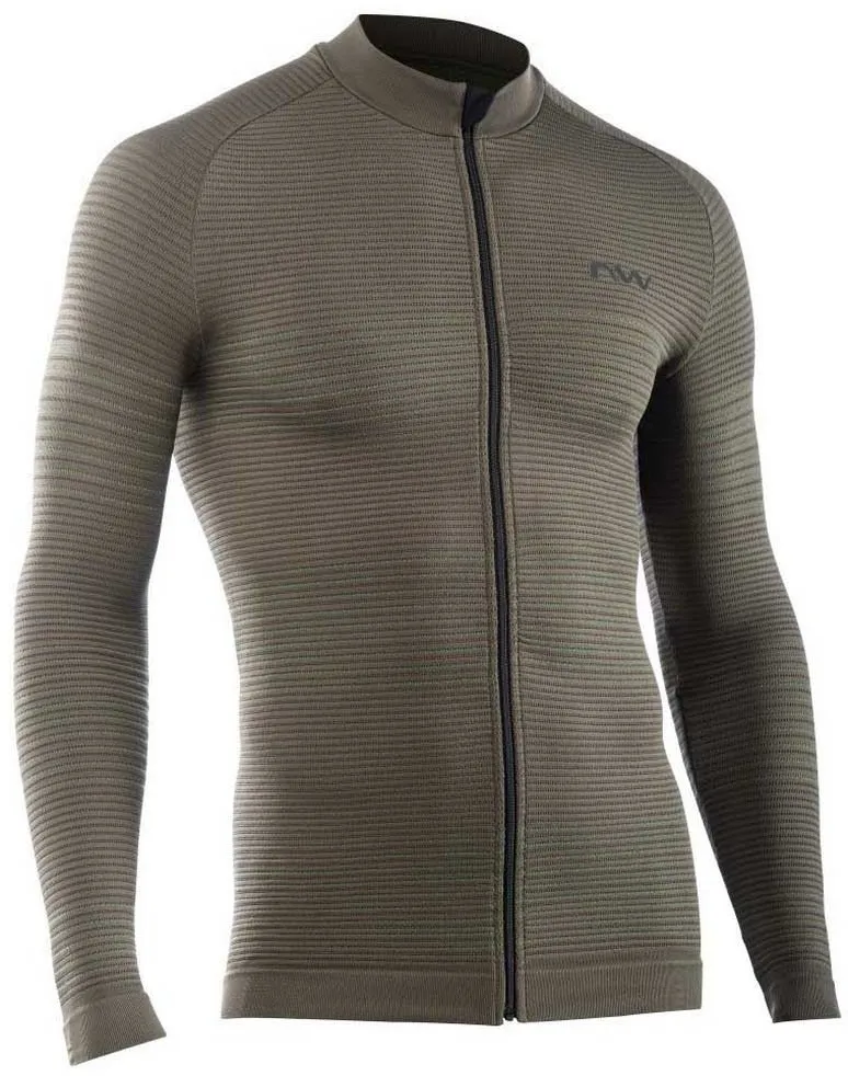 Bluza ciclism maneca lunga Northwave Trip Knit verde/negru 2/3XL